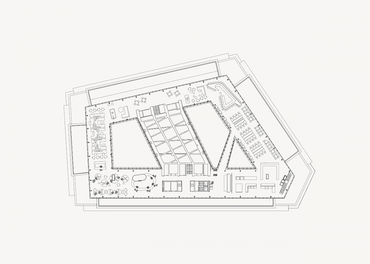 Plattegrond, vijfde verdieping